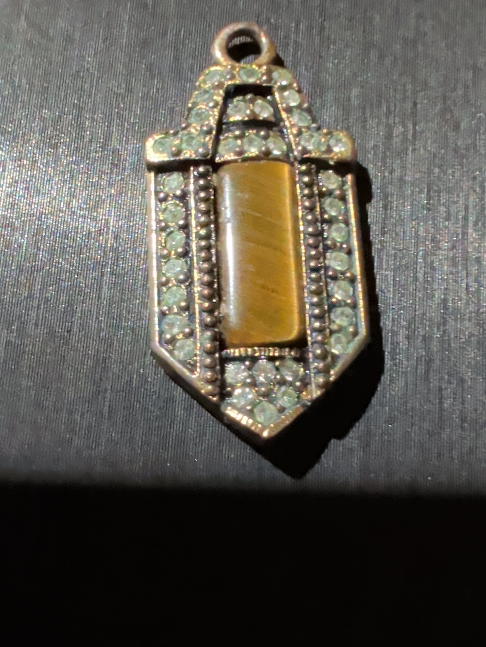 Tiger's Eye and Crystal Accent Pendant Necklace - Women's Jewelry